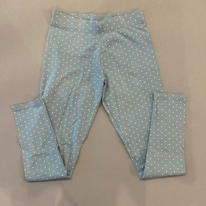 Mini boden polka dot teal leggings size 11-12Y